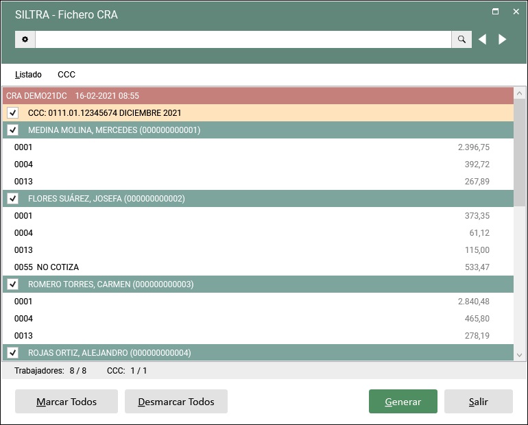 LNominas: SILTRA Fichero Confirmacion